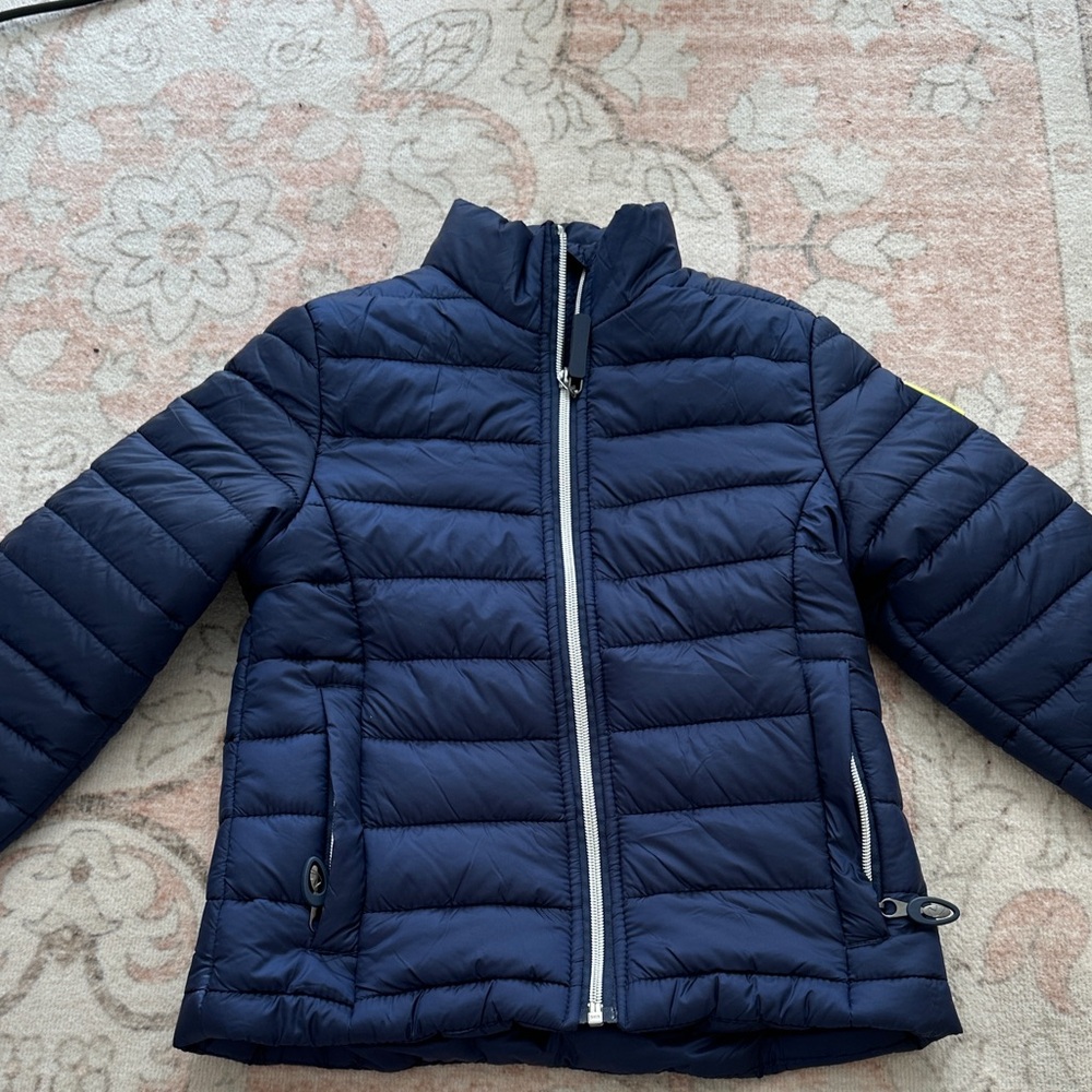 Equestrian Stylish Kids Navy Puffer Jacket size 7-8